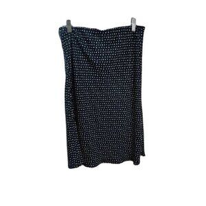Loft Outlet Womens Black & White Polka Dot‎ Midi Skirt MP